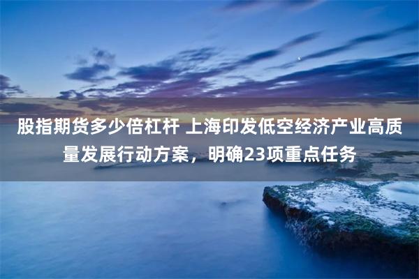 股指期货多少倍杠杆 上海印发低空经济产业高质量发展行动方案，明确23项重点任务