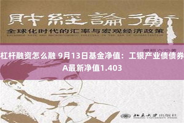 杠杆融资怎么融 9月13日基金净值：工银产业债债券A最新净值1.403