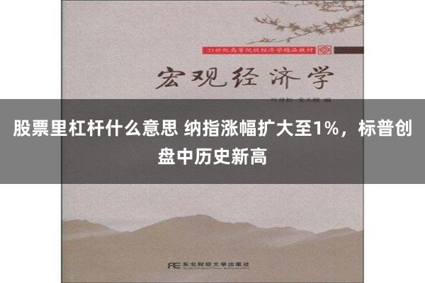 股票里杠杆什么意思 纳指涨幅扩大至1%，标普创盘中历史新高