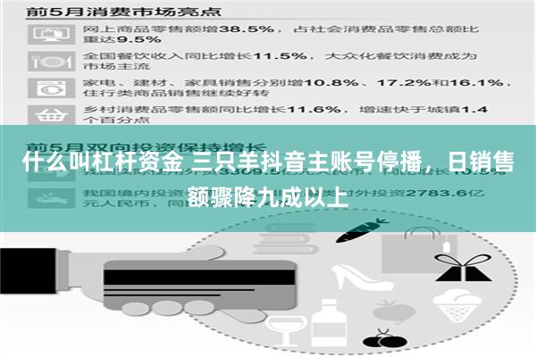 什么叫杠杆资金 三只羊抖音主账号停播，日销售额骤降九成以上