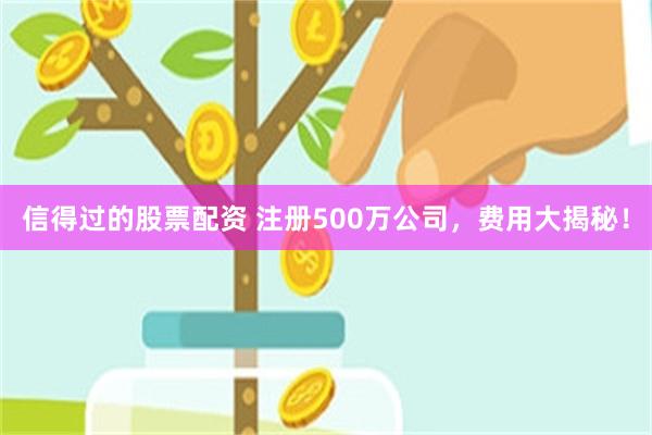 信得过的股票配资 注册500万公司，费用大揭秘！