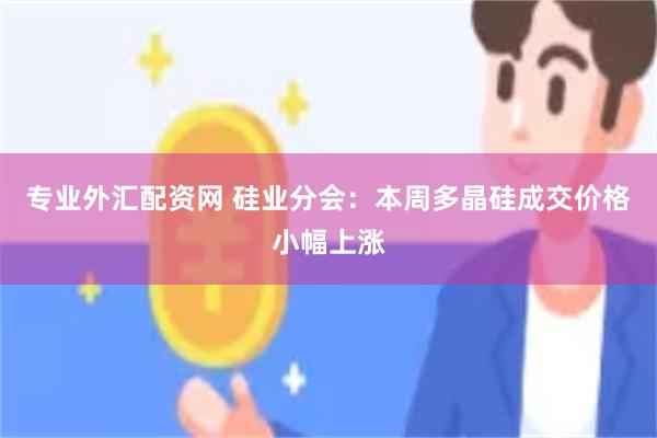 专业外汇配资网 硅业分会：本周多晶硅成交价格小幅上涨